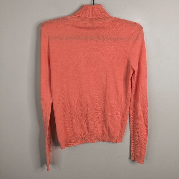 Marks & Spencer Oliver Bonas Quiet Luxury Wool Peach Cowl Turtle Neck Sweater S - Picture 3 of 9